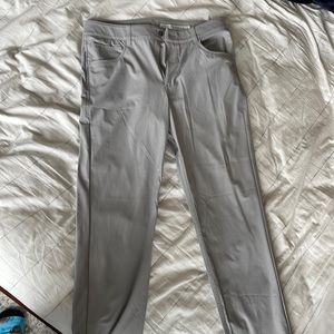 Johnnie-O grey performance pant. Worn once, very good condition. 35x34 slim fit.